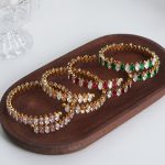 New Advanced Personality Design Light Luxury Color Zircon Bracelet Ornament Women