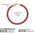 color: E314-Red Zircon Bracelet -17cm