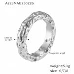 color: A223-Steel Color Ring / size: US 6