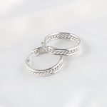 color: 3-in-1 Round 30MM Earrings Steel Color MS-031