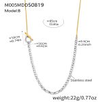 color: M005-B Mixed Color Sweater Chain -80cm