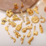 Creative Personality DIY Multi-Grid Pendant Stainless Steel 18K Gold Plating All-Match Multi-Element Accessories