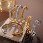 New Light Luxury Diamond Bracelet Stainless Steel 18K Gold Plating Advanced Ornament Women