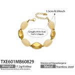 color: TXE601-Yellow Resin Gold Bracelet -19.5+5cm