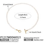 color: P1217-Gold Necklace -40+5cm