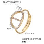 color: TXA331-Gold Ring -Size 7