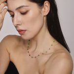 color: TXP223-Gold Natural Stone Necklace