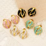 New Mild Luxury Retro Irregular High-End Personalized Stud Earrings Women's All-Match Drop Oil Earrings