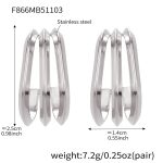 color: F866-Steel Color Earrings