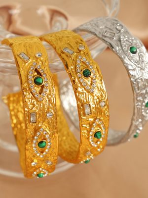 Devil's Eye Bracelet Female Advanced Zircon Stainless Steel Open DW
