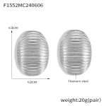 color: F1552-Steel Color Earrings