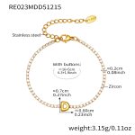 color: RE023-D Letter Gold Bracelet 16+5cm