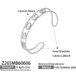 color: Z265-5A Zircon Steel Color Bangle