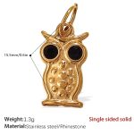 color: PJ428BKG Black Rhinestone Gold Pendant