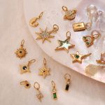 All-Match Green Rhinestone Five-Pointed Star Accessories Cloud Rainbow Drop Oil Design Decorative Pendant