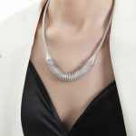 color: P1773-Steel Color Necklace -47+5cm