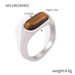 color: MIA811-Steel Color Ring / size: US 6