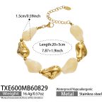 color: TXE600-Yellow Resin Gold Bracelet -20+5cm