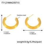 color: F1121-Gold Earrings