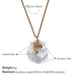 color: XL535-PJ569WEG White Shell Necklace