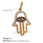 color: PJ316CRG Multicolor Rhinestone Gold Pendant