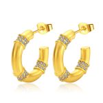 color: Gold White Rhinestone MS-236