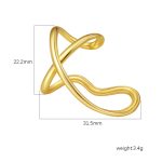 color: D002 Gold Open Ring