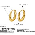 color: F1140-Gold Earrings -M-MB