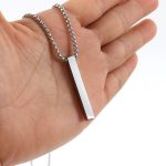 Stainless Steel Necklace Men's Personalized Column Design Pendant Hip Hop Accessories New Accessories Sweater Chain