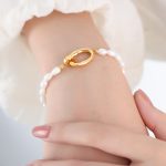 color: E436-Gold Bracelet -19cm
