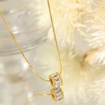 Women's Micro-Inlaid Diamond Waist Pendant Stainless Steel Clavicle Chain Jewelry One Piece Dropshipping