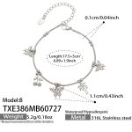 color: TXE386-B Style Multi-pendant Zircon Steel Color Bracelet