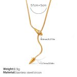 color: XL819WEG White Zircon Gold Necklace