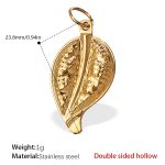 color: PJ223G Double-sided Hollow Gold Pendant