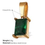 color: PJ466GNG Green Zircon Gold Pendant