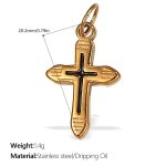 color: PJ524BKG Black Enamel Gold Pendant