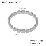 color: A089-Steel Color Ring / size: US 7