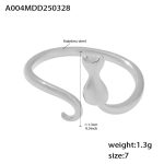 color: A004-Steel Color Ring / size: US 7