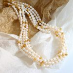 Stylish and Unique Freshwater Pearl Gold Accessories Necklace French Style Non-Fading Mom Jewelry