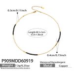 color: P909-Gold Necklace -40.5+5cm