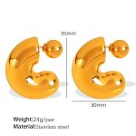 color: EH702 Gold Earrings