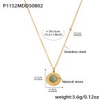 color: P1152-Gold Necklace 39+5cm