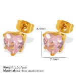 color: EH546 Pink Zircon Earrings