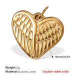 color: PJ418G Double-sided Solid Gold Pendant