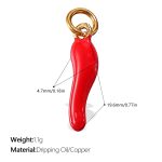 color: PJ611RDG Red Enamel Pendant