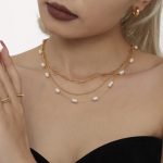 Stainless Steel Freshwater Pearl Sweater Chain Women's Clavicle Necklace Design