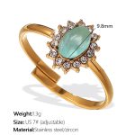 color: JZ122MBG7 Mint Blue Zircon 7# Gold Ring