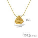 color: Shell Necklace Gold -2