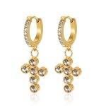 color: -6 Hanging Cross Earrings