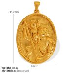 color: PJ05 Gold Pendant PJ05G